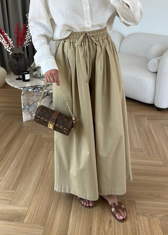 Bol Poplin Pantolon CAMEL