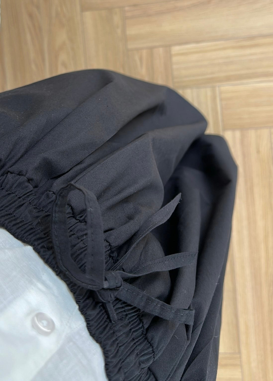 Bol Poplin Pantolon SİYAH