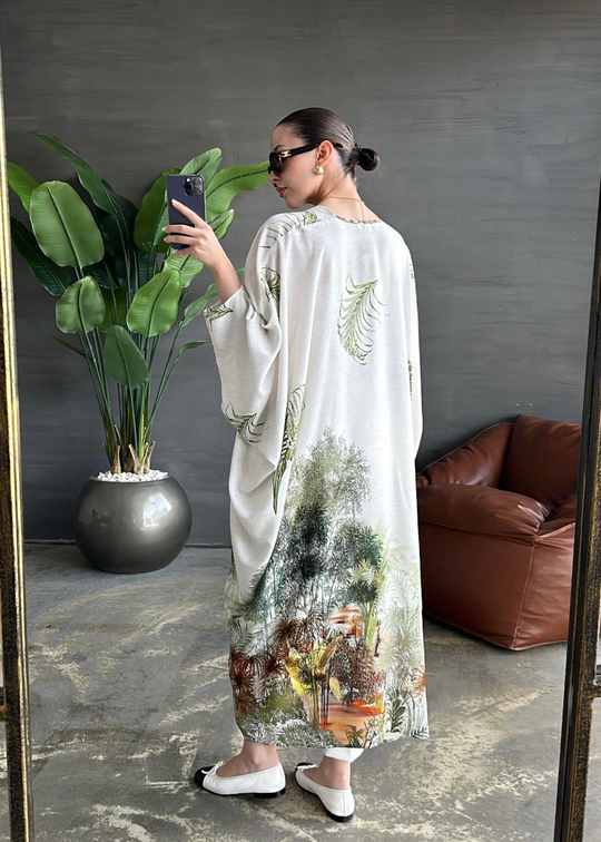 Botanik Desenli Kimono RENKLİ
