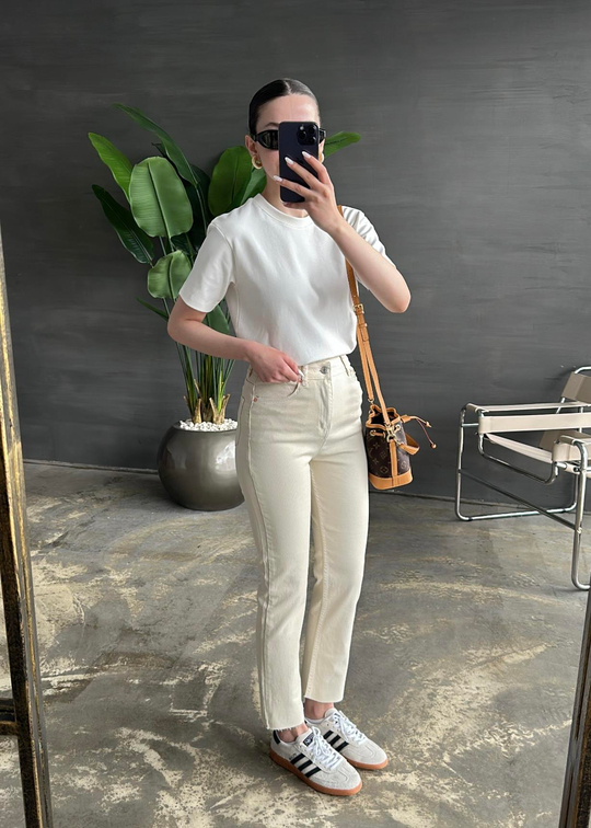 Boyfit Kesik Paça Jean NUDE