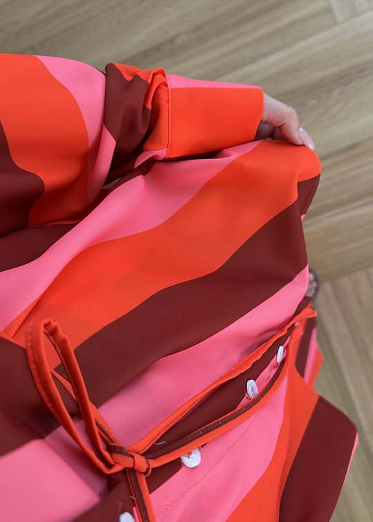 Boyuna Renk Bloklu Takım PEMBE