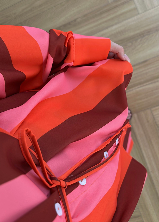 Boyuna Renk Bloklu Takım PEMBE