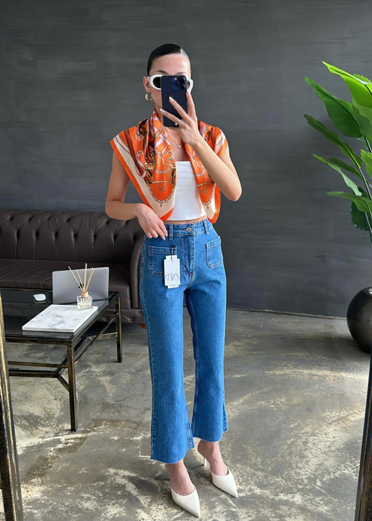 Cepli Flare Jean Orta Mavi