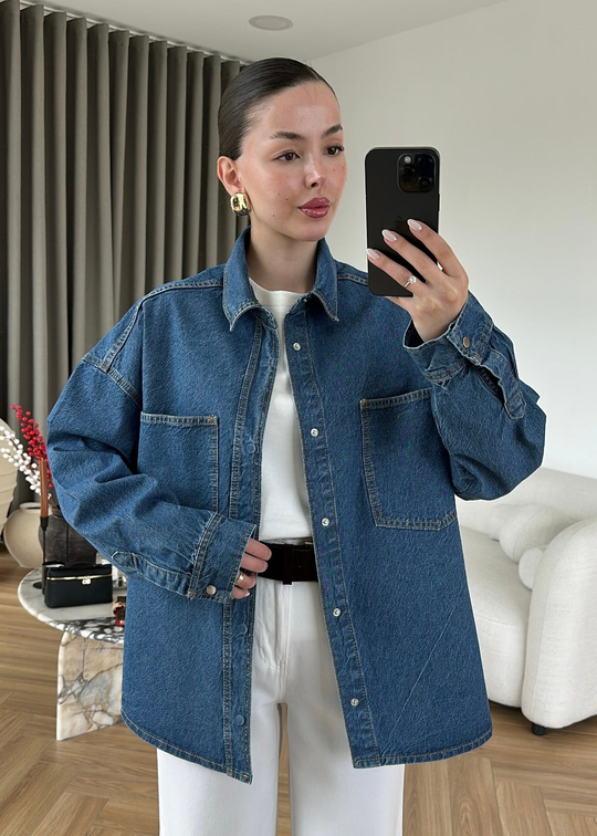 Chery Denim Ceket MAVİ