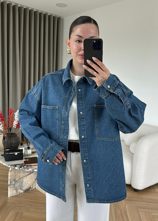 Chery Denim Ceket MAVİ