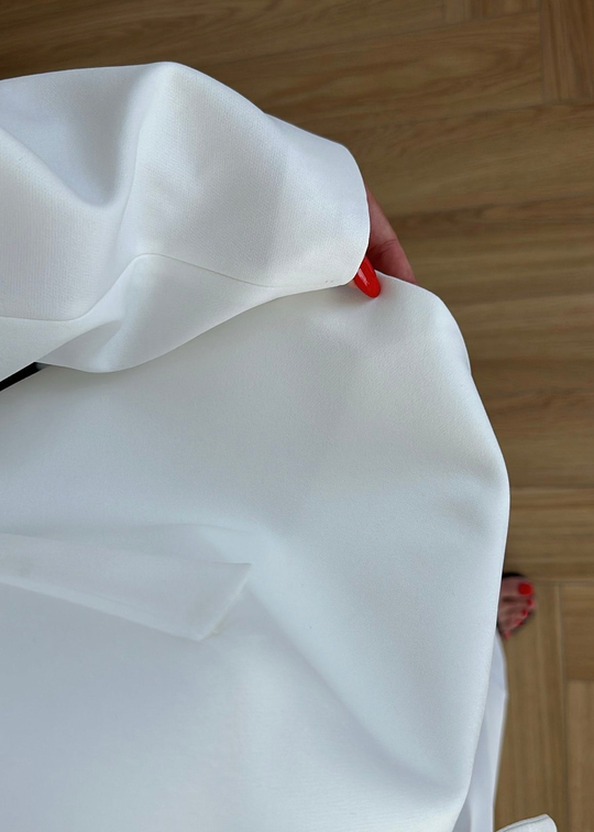 Dik Yaka Blazer Ceket BEYAZ