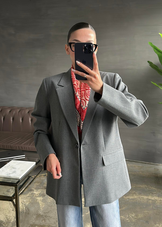 Dilvin Blazer Ceket GRİ
