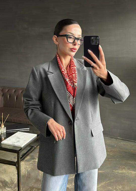 Dilvin Blazer Ceket GRİ