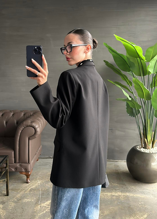 Dilvin Blazer Ceket SİYAH