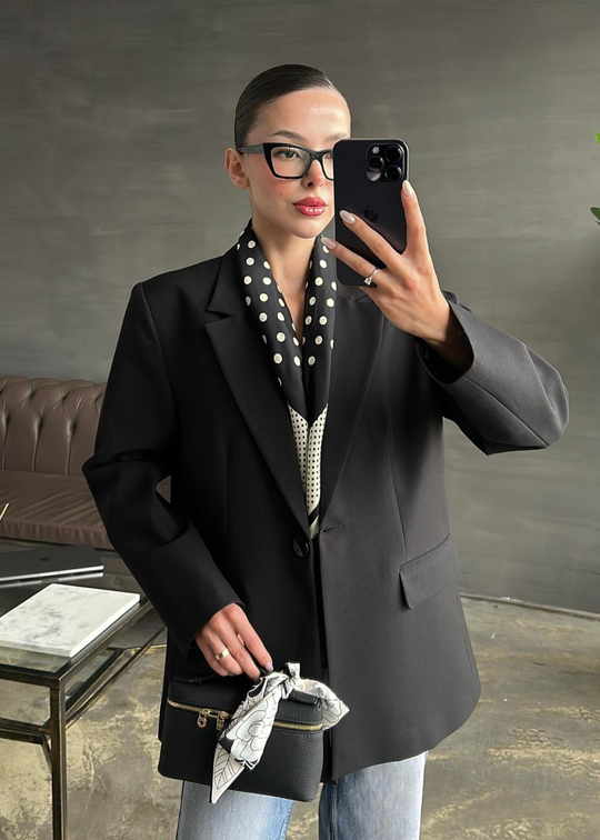 Dilvin Blazer Ceket SİYAH