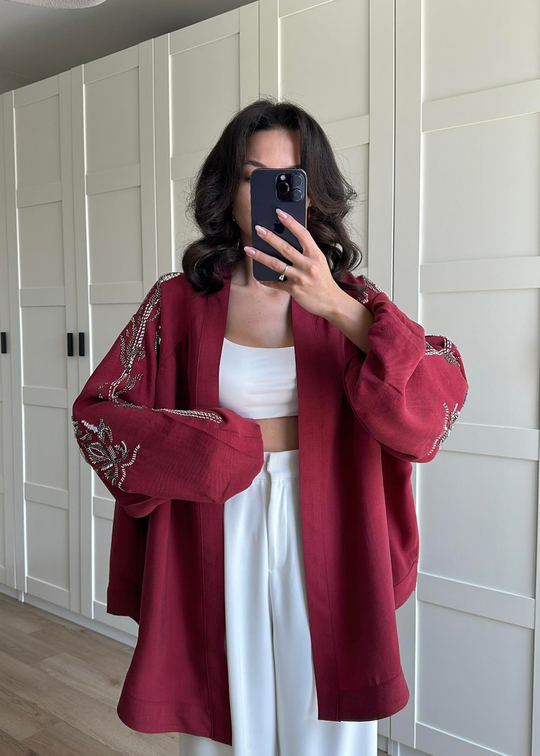 Dolce İşlemeli Kimono BORDO