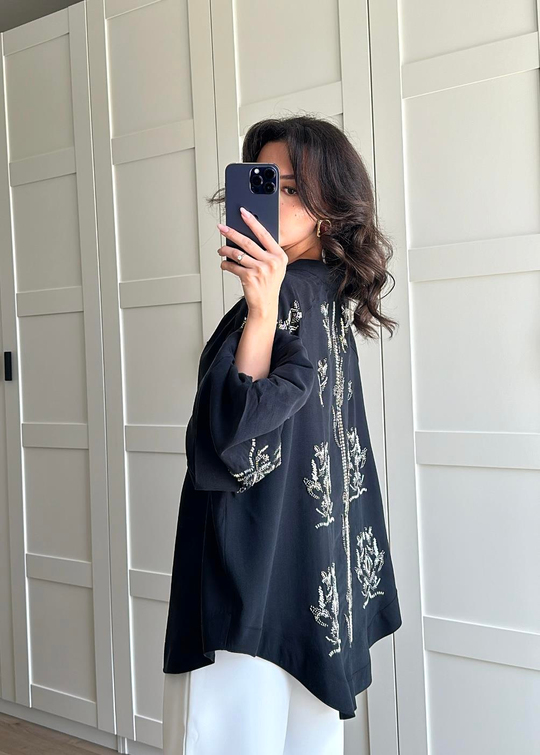 Dolce İşlemeli Kimono SİYAH