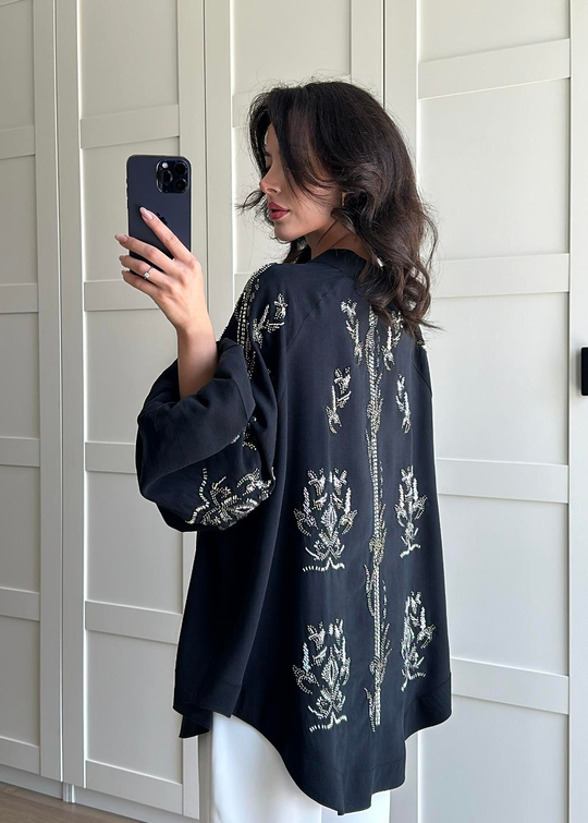 Dolce İşlemeli Kimono SİYAH