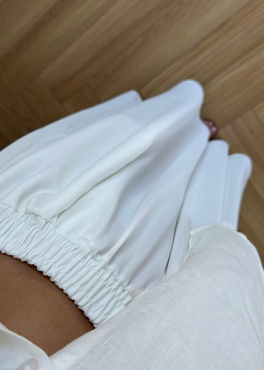 Etekli Krep Pantolon BEYAZ