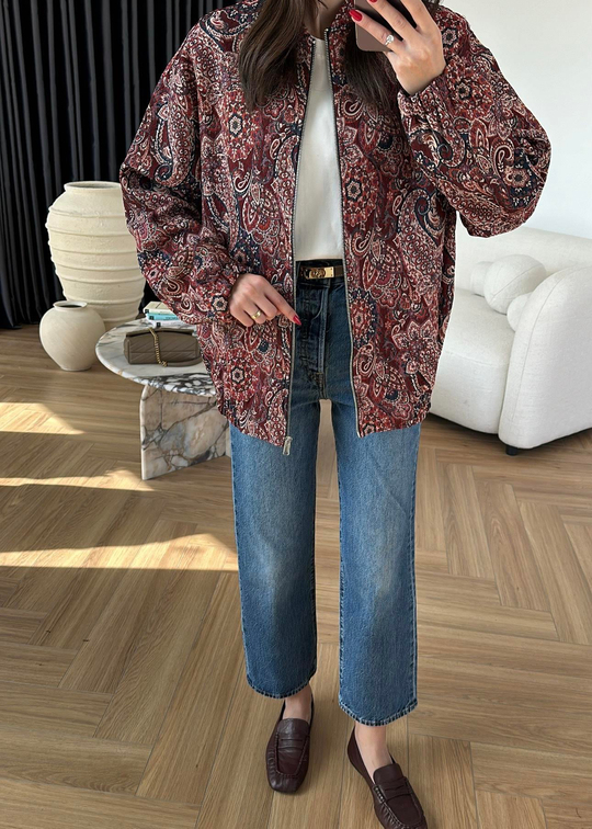 Etnik Desenli Bomber Ceket (KARGOLANMA TARİHİ 18 EKİM) RENKLİ