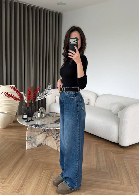 Everday Süet Kemerli Jean MAVİ
