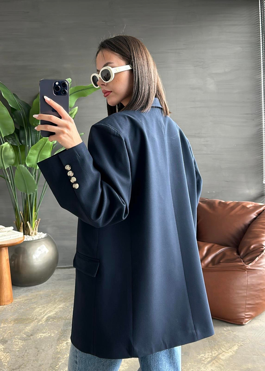 Fk Oversize Ceket LACİVERT