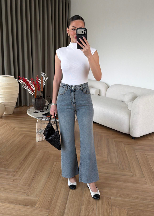 Flare Jean BUZ MAVİ