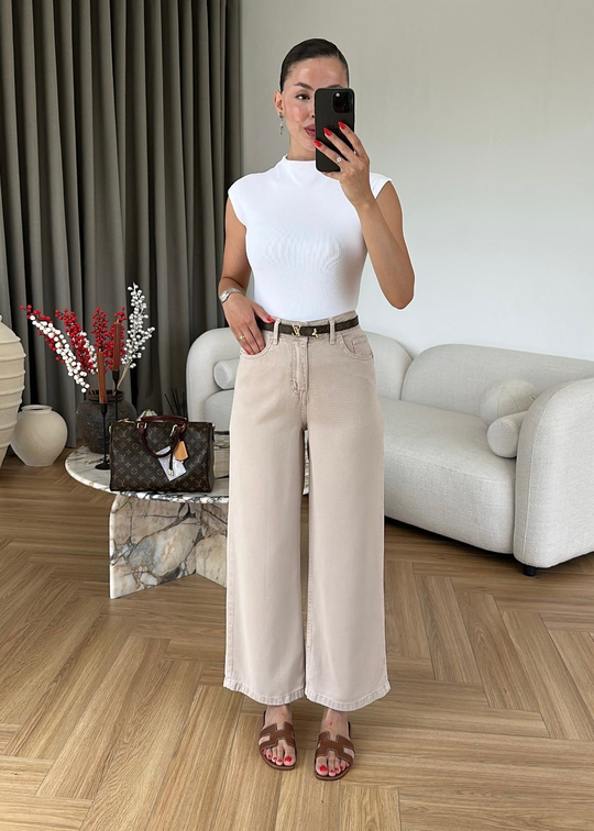 Freeze Denim Tensel Pantolon BEJ