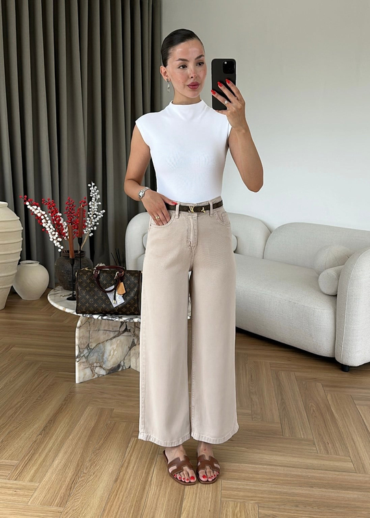 Freeze Denim Tensel Pantolon BEJ