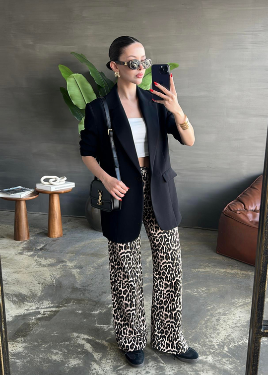 Geniş Paçalı Leopar Jean RENKLİ
