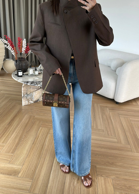 Ham Keten Blazer ACI KAHVE