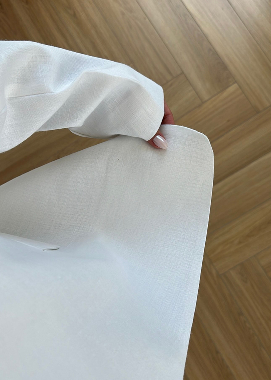 Ham Keten Blazer BEYAZ