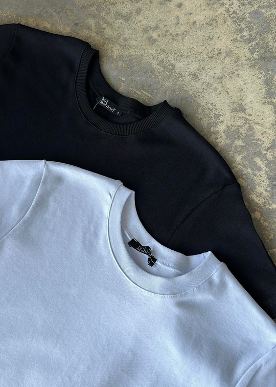 Hola Dekoratif Yakalı Tshirt SİYAH