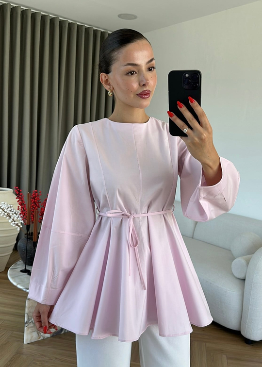 Hydre Poplin Gömlek PUDRA PEMBE