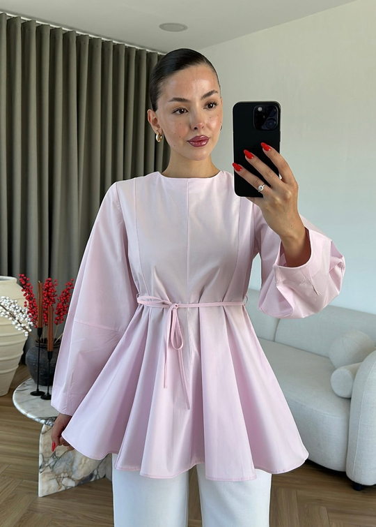 Hydre Poplin Gömlek PUDRA PEMBE