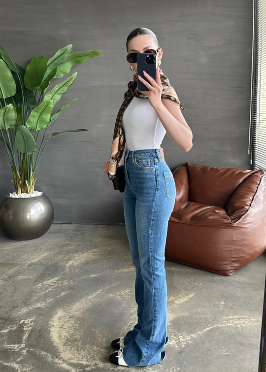İç Paça Yırtmaçlı Jean MAVİ