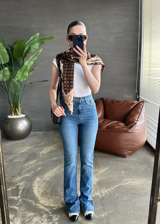 İç Paça Yırtmaçlı Jean MAVİ