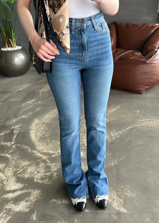 İç Paça Yırtmaçlı Jean MAVİ