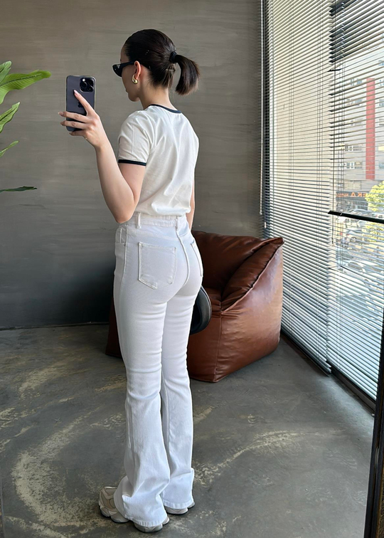 İspanyol Premium Jean BEYAZ