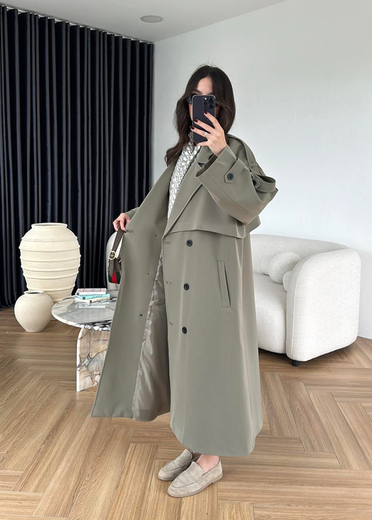 James Premium Oversize Trençkot HAKİ