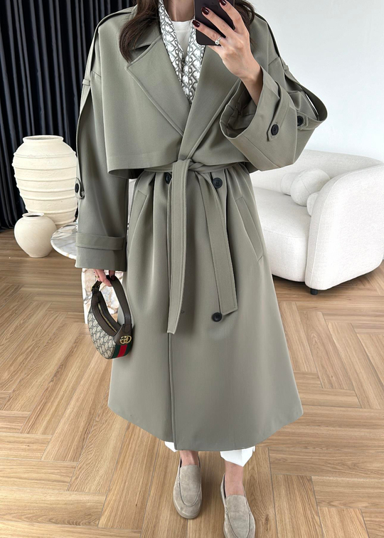 James Premium Oversize Trençkot HAKİ