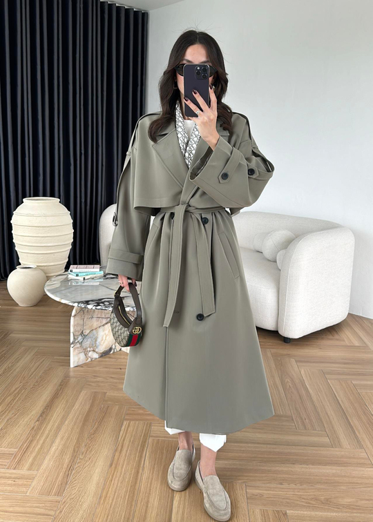 James Premium Oversize Trençkot HAKİ