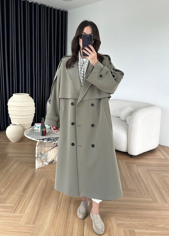 James Premium Oversize Trençkot HAKİ