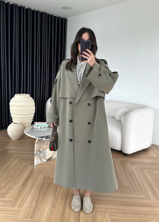 James Premium Oversize Trençkot HAKİ