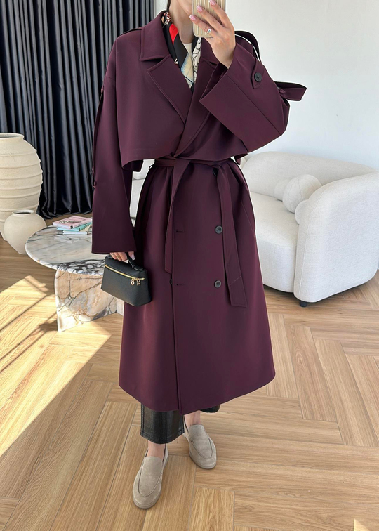 James Premium Oversize Trençkot MÜRDÜM