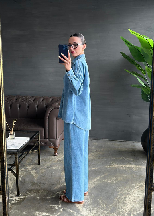 Jenna Denim Takım BUZ MAVİ