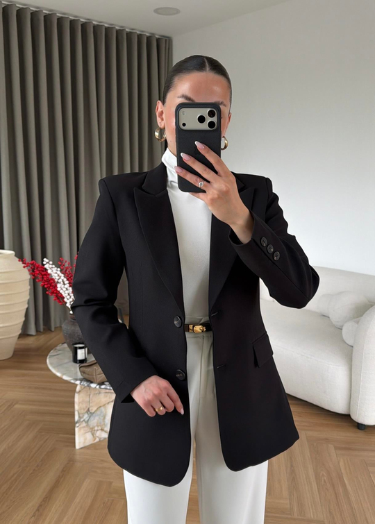 Josef Belden Oturtmalı Blazer SİYAH