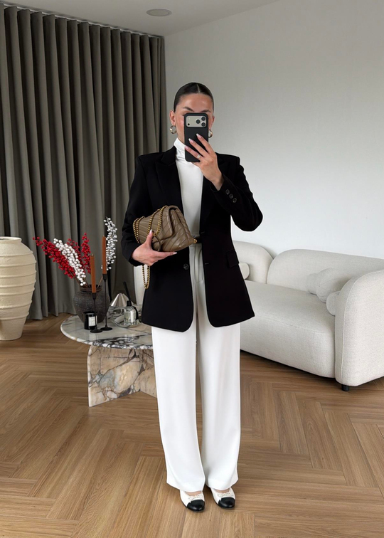 Josef Belden Oturtmalı Blazer SİYAH