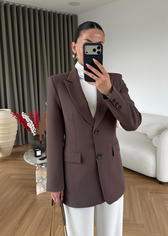 Josef Belden Oturtmalı Blazer VİZON