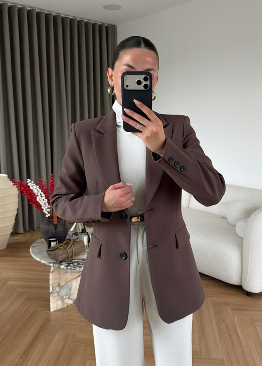 Josef Belden Oturtmalı Blazer VİZON