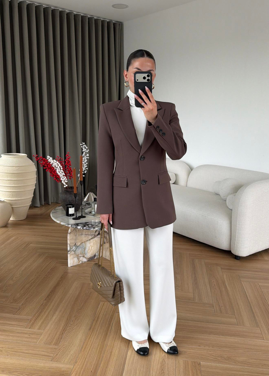 Josef Belden Oturtmalı Blazer VİZON