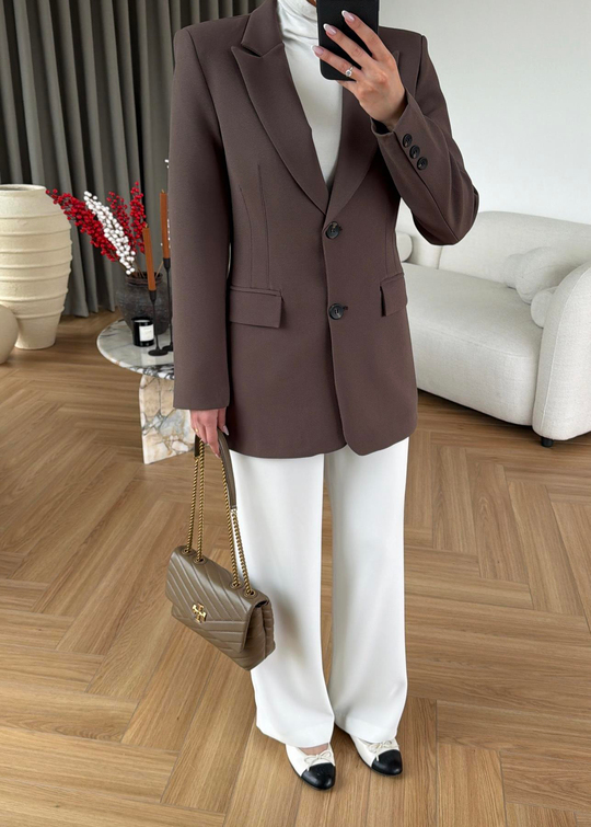 Josef Belden Oturtmalı Blazer VİZON