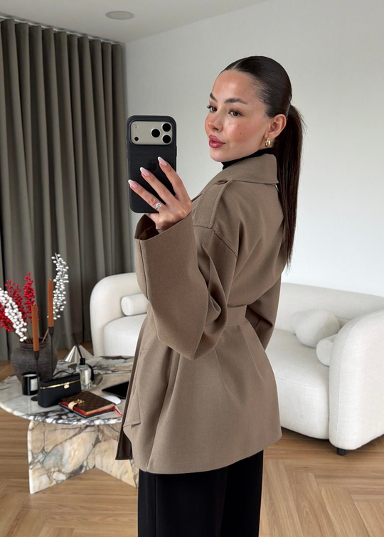 Julia Bağlamalı Trençkot HAKİ