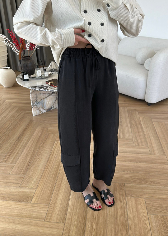 Kargo Cepli Pantolon SİYAH