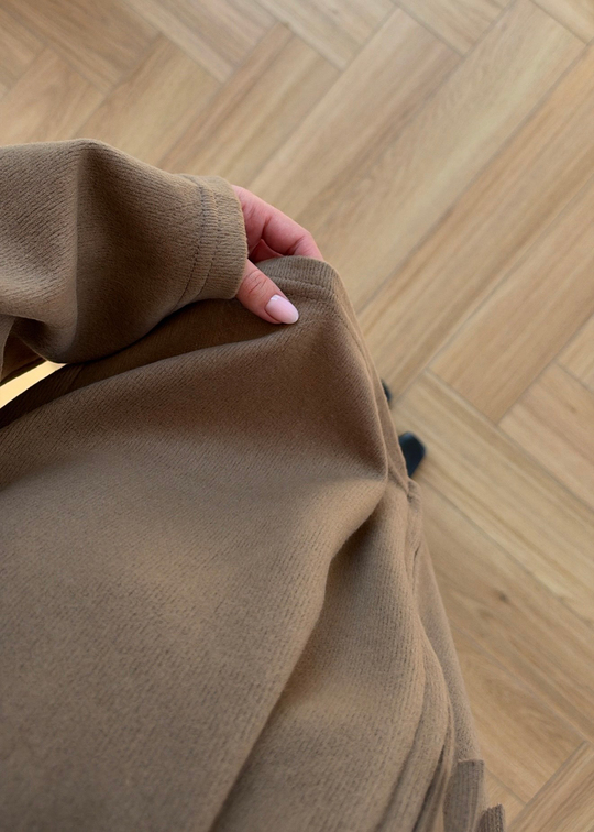 Kaş Korse Çift Fermuarlı Hırka CAMEL
